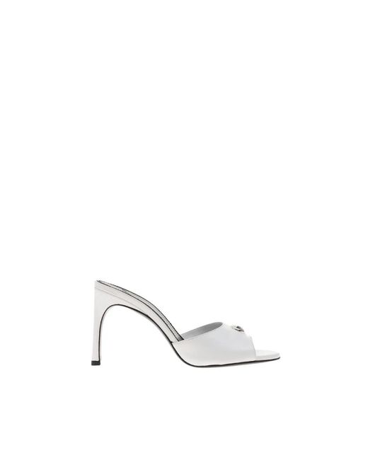 Coperni White Heeled Mules