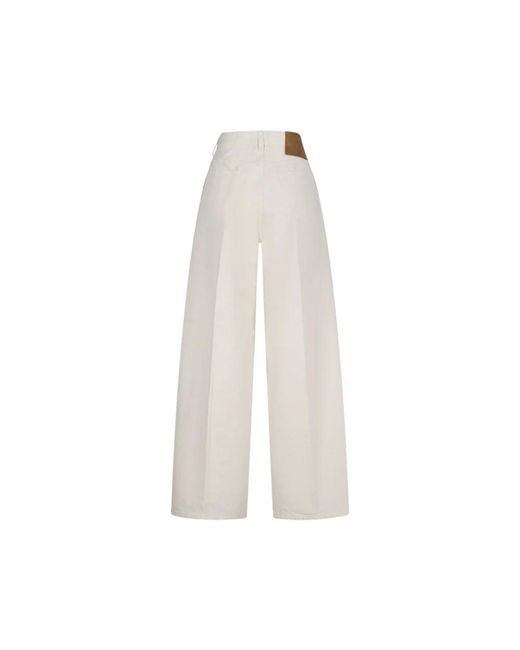 Haikure White Wide Trousers
