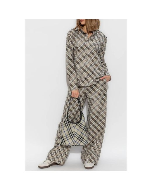 Burberry Gray Wide Trousers