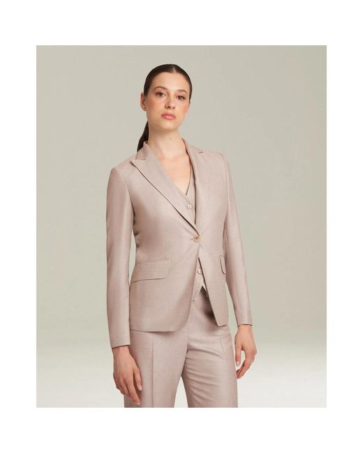 Kiton Jassen ,Roze ,Wol Zijdeblend Jas in het Pink
