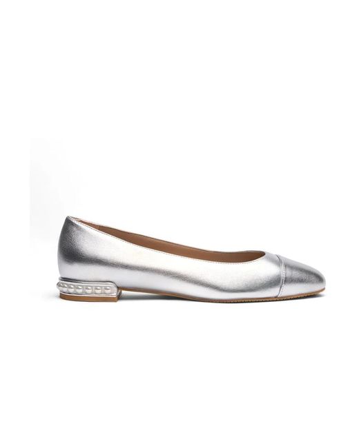 Stuart Weitzman Ballerinas in het Metallic