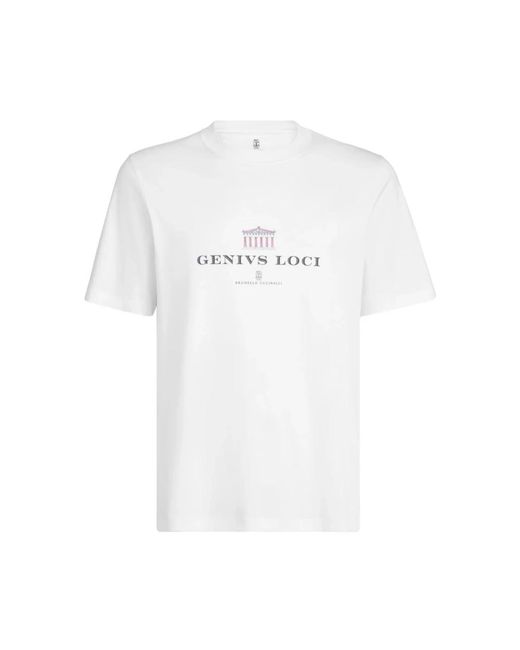 Brunello Cucinelli T-Shirts in het White voor heren