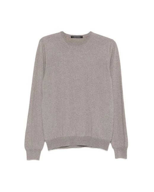 Round-Neck Knitwear di Tagliatore in Gray da Uomo