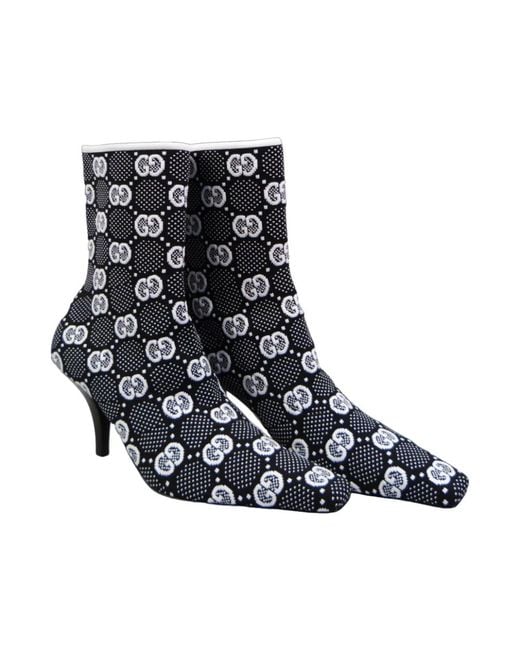 Gucci Blue Heeled Boots