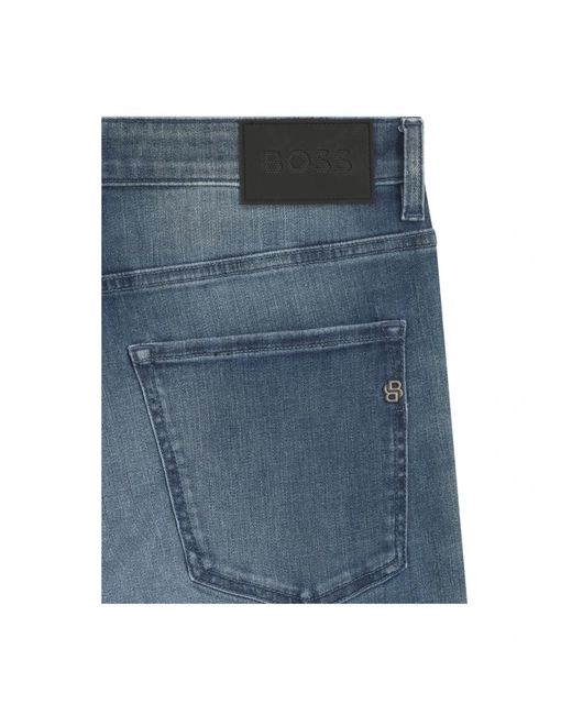 Boss Blue Straight Fit Jeans for men