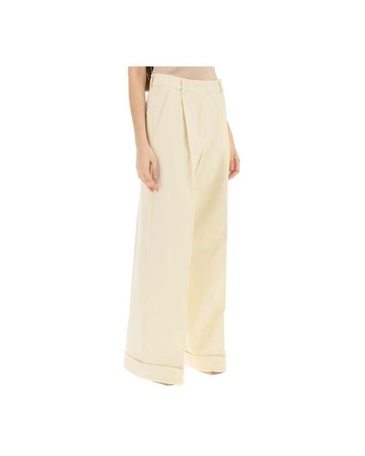 Sportmax Natural Wide Trousers