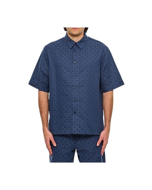 Givenchy Overhemd Met Monogram-Print in het Blue voor heren