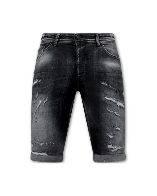 Local Fanatic Gray Denim Shorts for men
