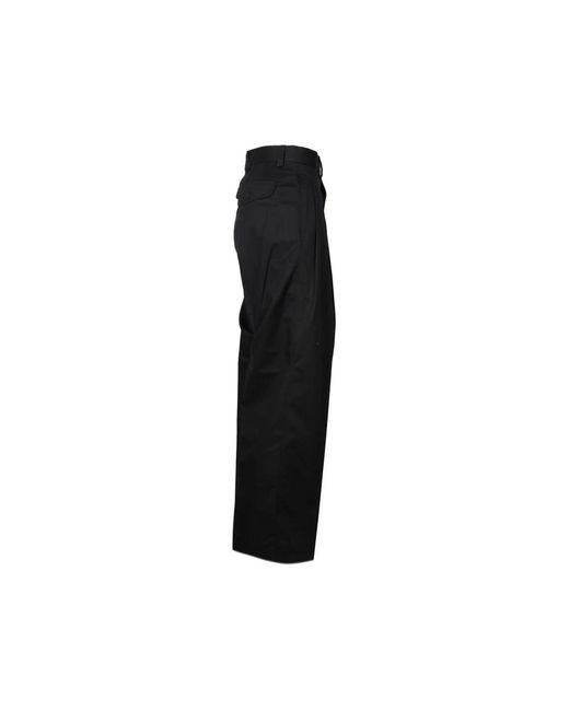 Laneus Black Straight Trousers for men