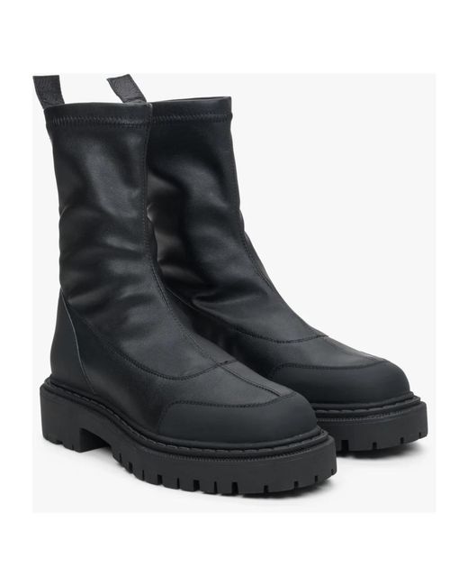 ESTRO Blue Slip-On Stiefeletten
