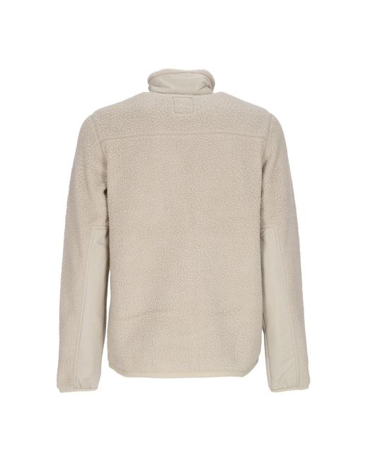 Timberland Fitness ,Polyester Sherpa Fleece Jack Met Verstevigde Inzetstukken in het White voor heren
