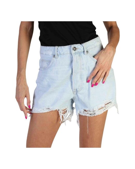 RICHMOND Blue Sommer shorts mit knopfverschluss