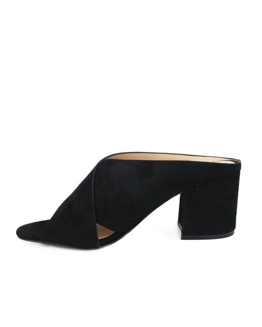 Steve Madden Black Heeled Mules