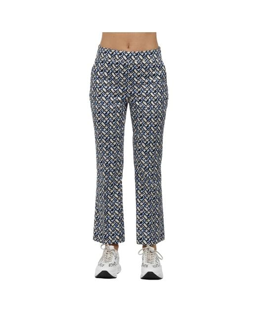 Via Masini 80 Wide Trousers in het Blue