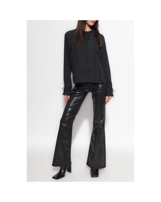 Rag & Bone Overhemden ,Zwart ,Losvallend Top in het Black