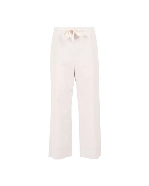 Max Mara Pantalone Lungo Argento in het White