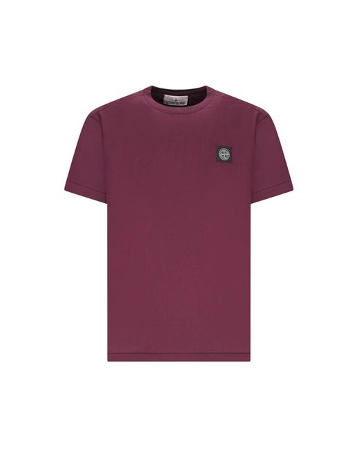 Men Tshirt Lilac Stone Island T Shirt Stone Island T-Shirts In Purple