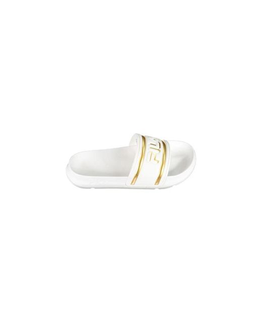 Fila White Sliders