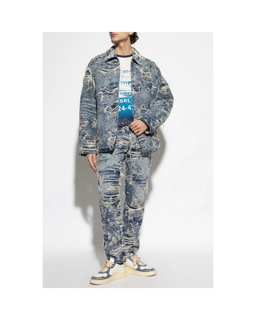 DIESEL Jassen ,Blauw ,Katoen Jacket D-Ivar-Fsg 1 in het Blue voor heren