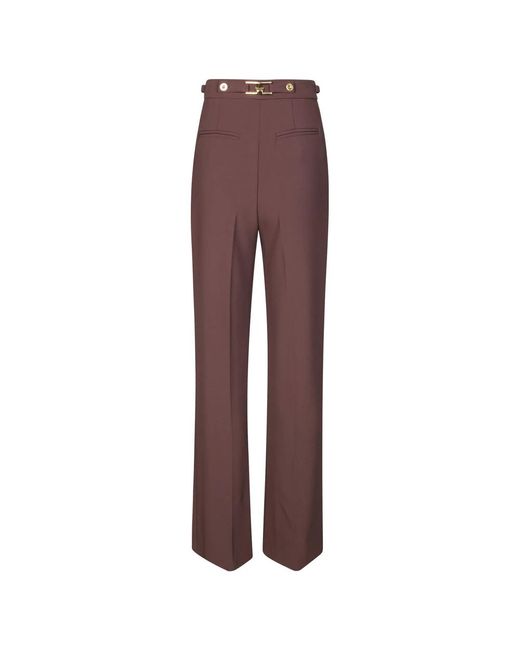 Elisabetta Franchi Brown Weite Hose
