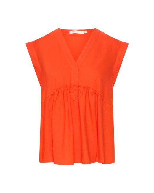 Blusa femenina con escote en v tomate cereza Inwear de color Orange