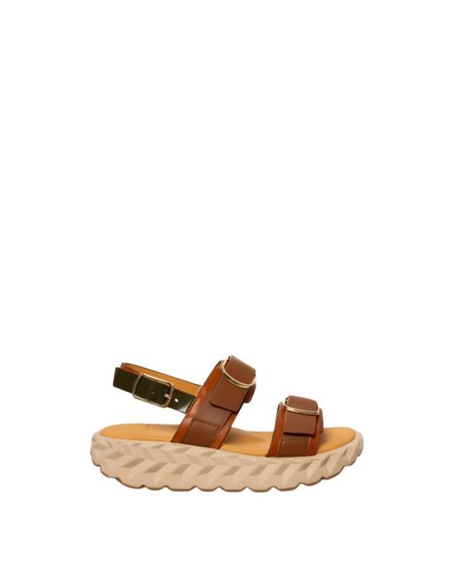 Flat Sandals 4Ccccees en coloris Brown