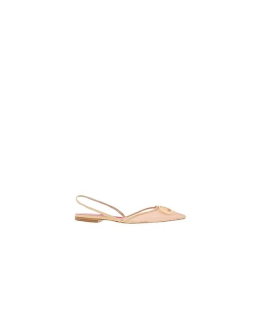 Carolina Herrera White Ballerinas