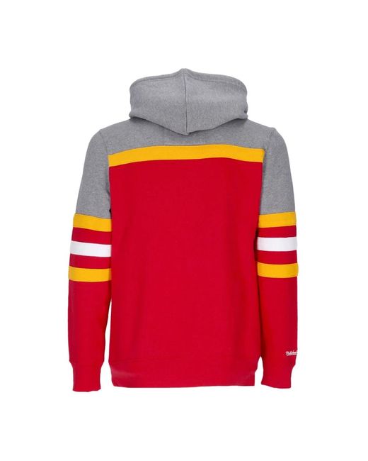 Mitchell & Ness Hoodies & Sweatvesten ,Rood ,Katoen Nba Headcoach Hoodie Scarlet in het Gray voor heren