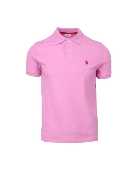 U.S. POLO ASSN. Klassisches polo shirt in Pink für Herren