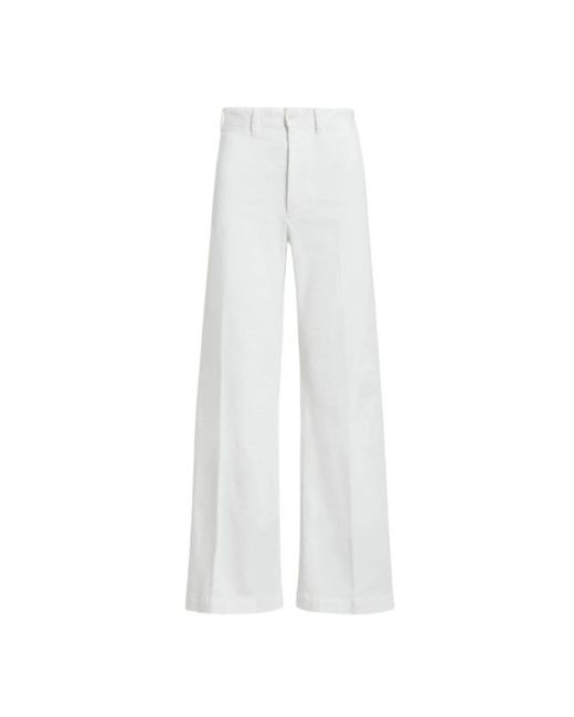 Polo Ralph Lauren White Wide Trousers