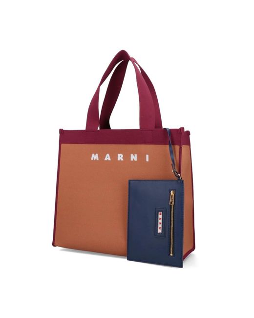 Marni Red Shopping Bags