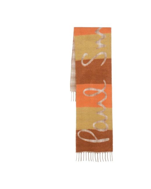 PS by Paul Smith Orange Winter Scarves