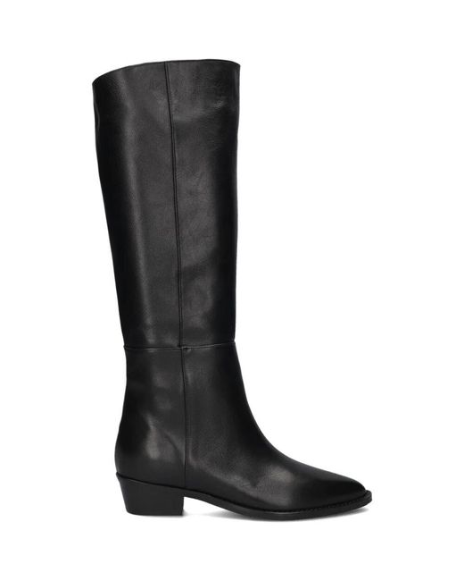 Notre-v Black Schwarze Lederstiefel Hoch