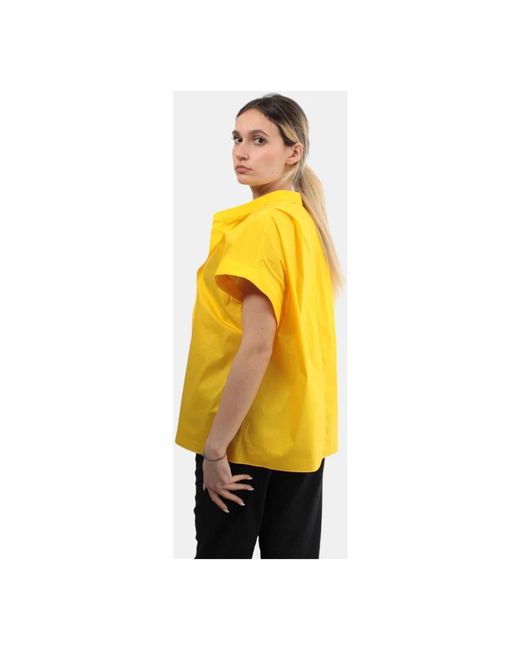 Liviana Conti Yellow Gelbes ärmelloses hemd coreana stil