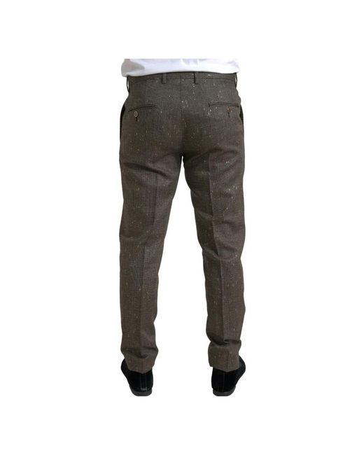 Dolce & Gabbana Gray Suit Trousers for men