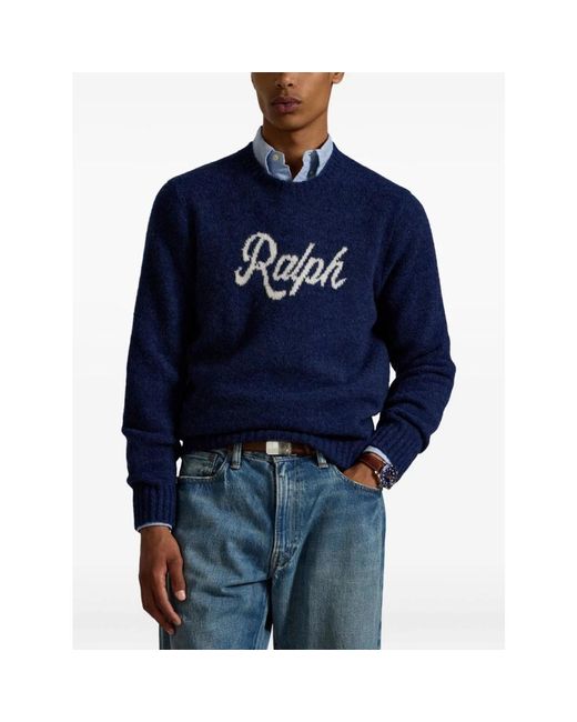 Round-Neck Knitwear Polo Ralph Lauren pour homme en coloris Blue