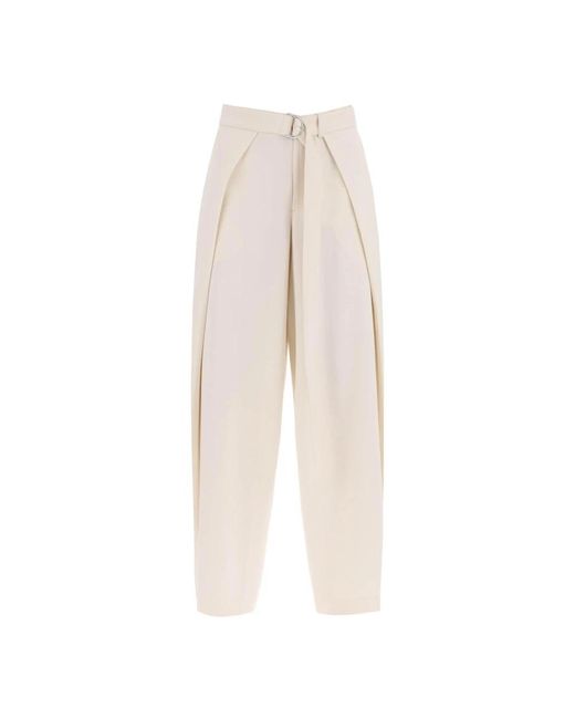 Wide Trousers di AMI in White