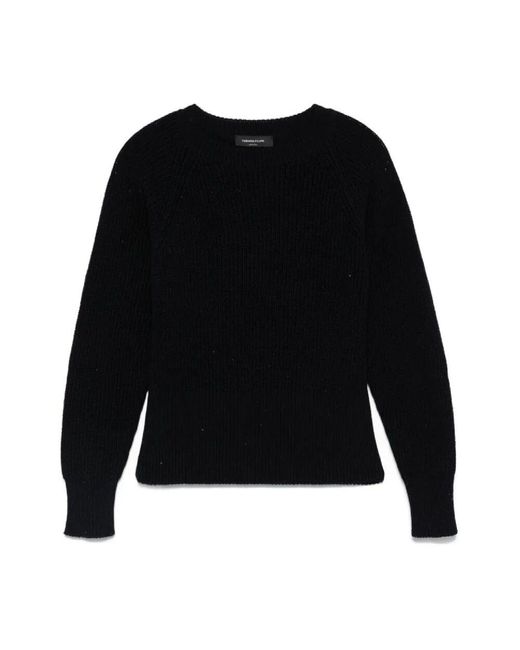 Round-Neck Knitwear Fabiana Filippi en coloris Black