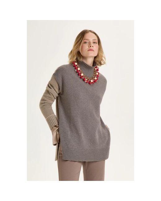 Maliparmi Gray Turtlenecks