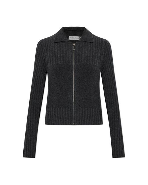 Victoria Beckham Genevieve Cardigan in het Black