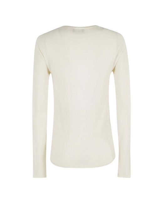 Round-Neck Knitwear Roberto Collina en coloris White