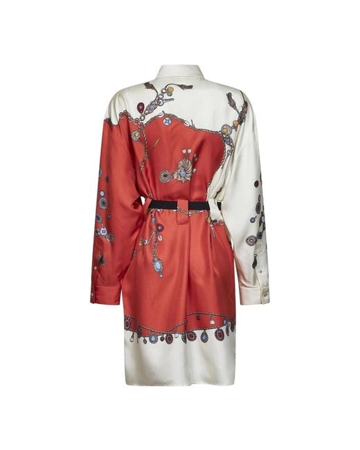 Versace Red Shirt Dresses