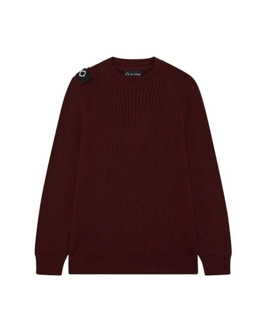 Round-Neck Knitwear Ma Strum de color Purple