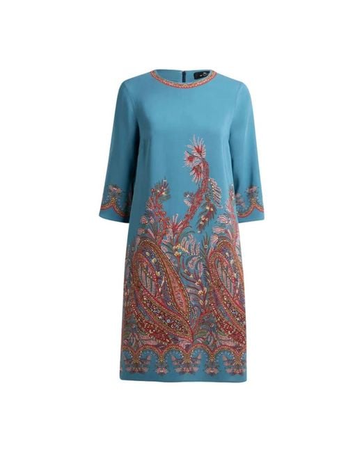 Etro Blue Short Dresses