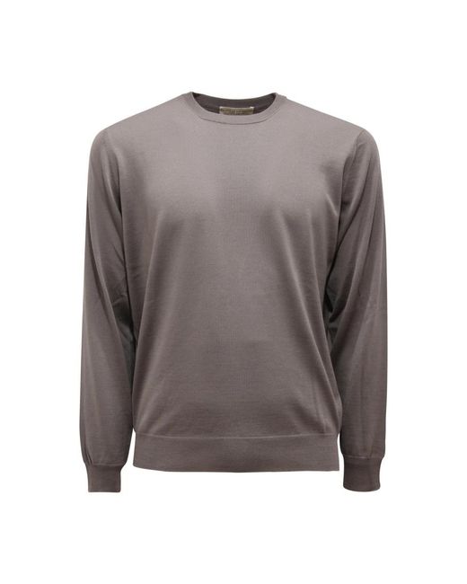 FILIPPO DE LAURENTIIS Gray Round-Neck Knitwear for men