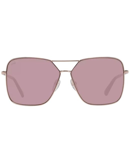 WEB EYEWEAR Purple Roségold verspiegelte sonnenbrille für frauen