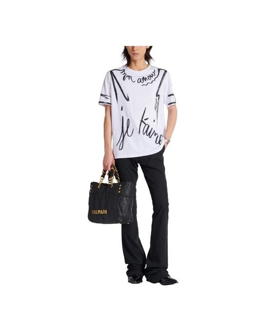 Balmain Blue T-Shirts for men