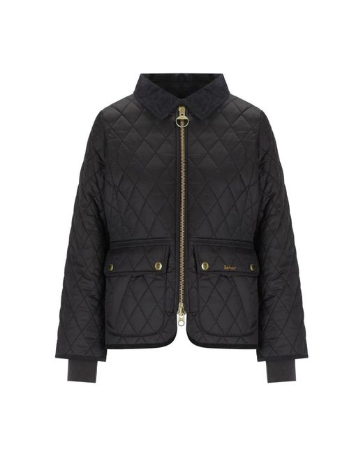 Barbour Jassen ,Zwart ,Katoen Beadnell Fitted Quilted Jacket in het Black