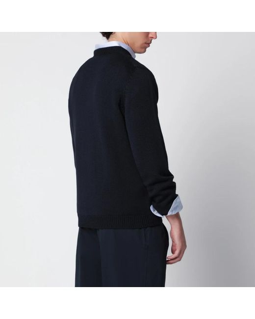 Roberto Collina Black Round-Neck Knitwear for men