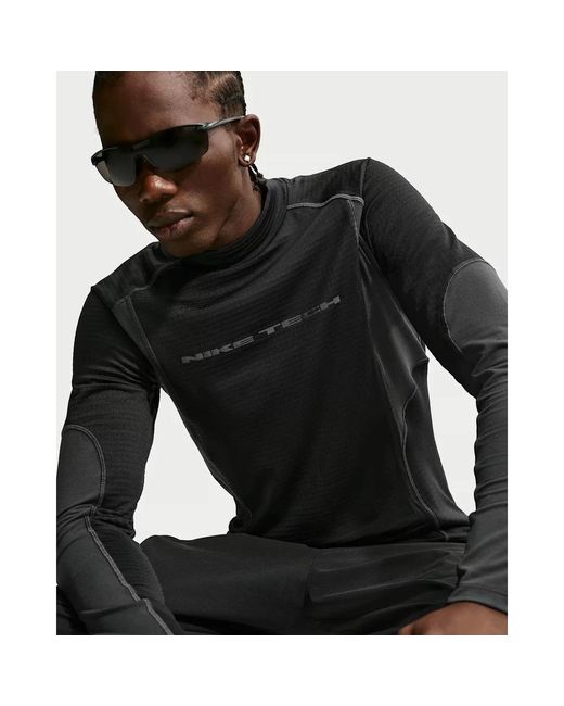 Nike Tech Insulating Base Layer Lange Mouw Top in het Black voor heren